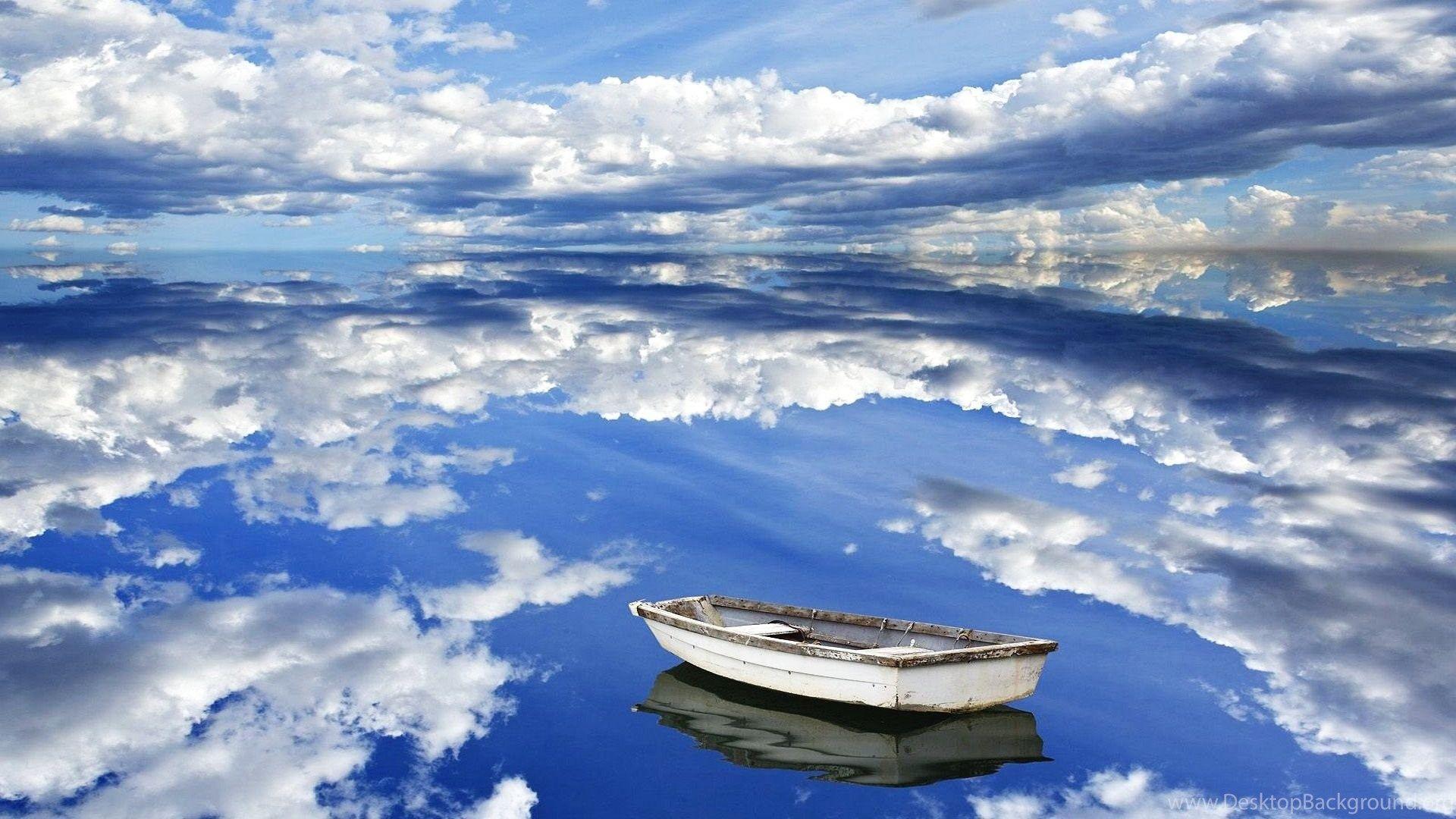 Download 1920x1080 HD Wallpaper Lake Sky Cloud Mirror Reflection