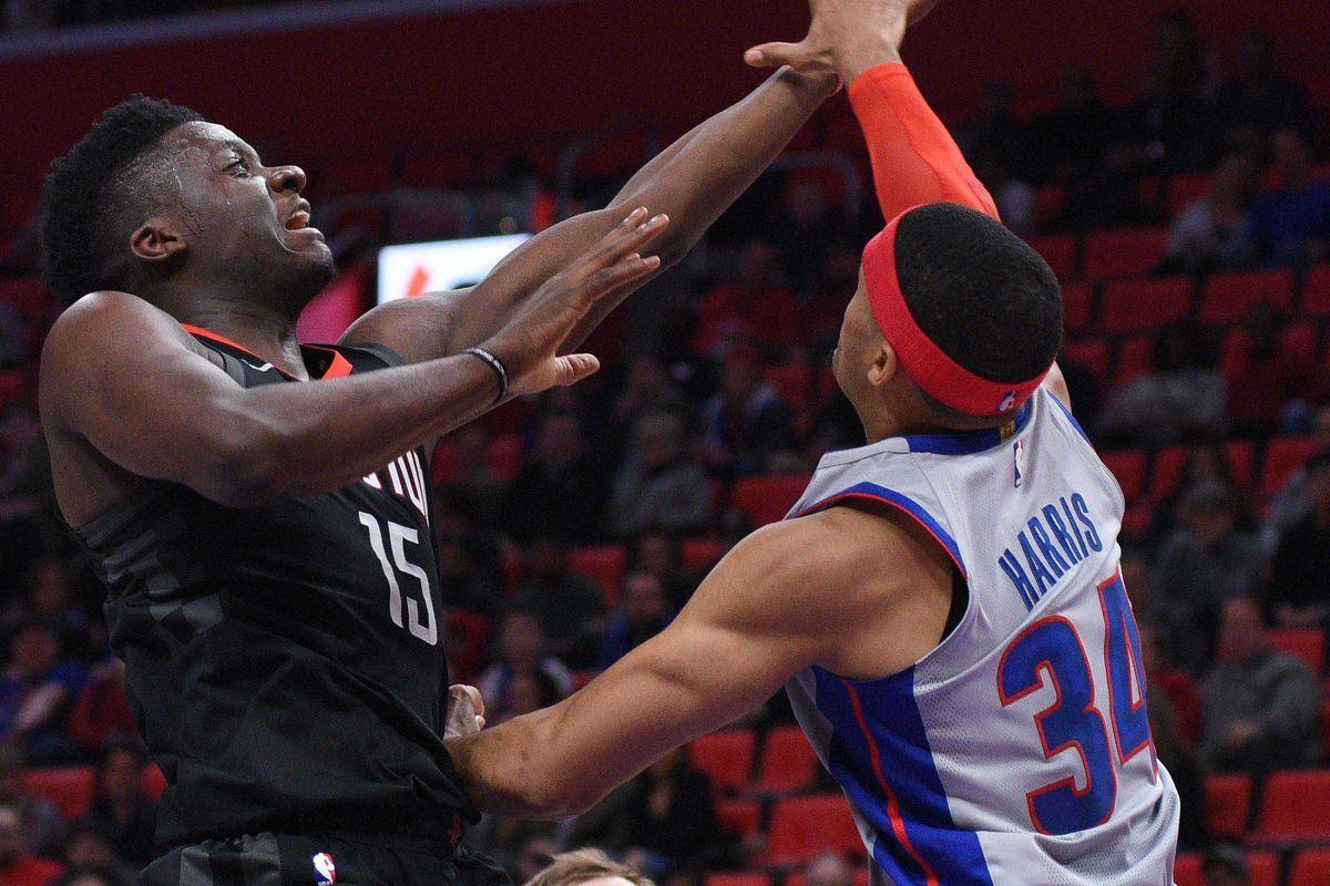 Tobias Harris leads Pistons to win over Rockets Dream Shake