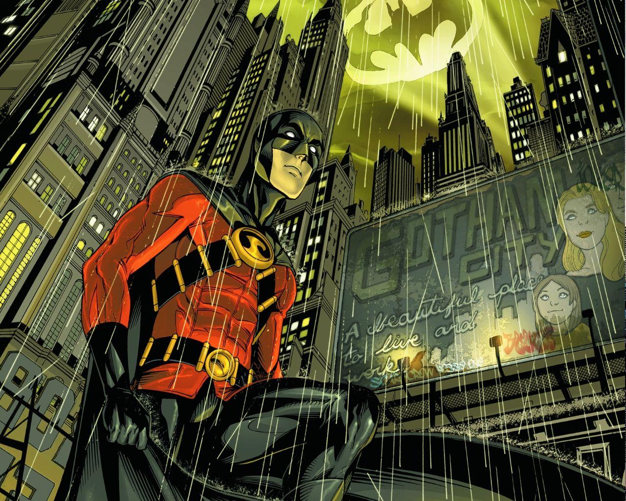 Batman YTB. Tim Drake Desktop & Phone Wallpaper, Robin III, Red Robin