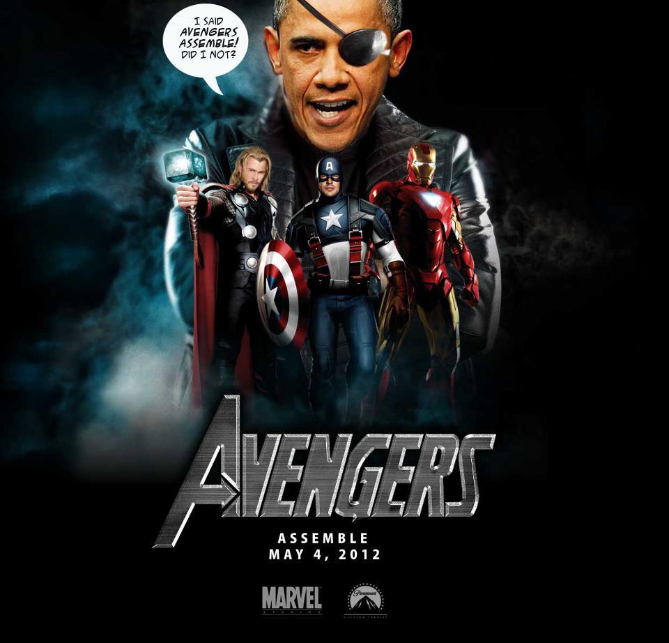 Avengers Funny Obama Poster