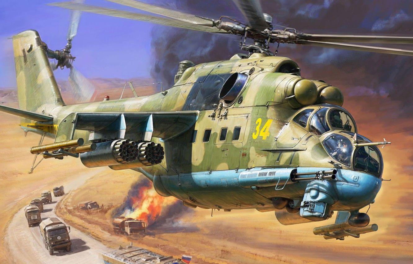 Wallpaper Crocodile, Hind, Mi 24P, Russian Attack Helicopter, OKB