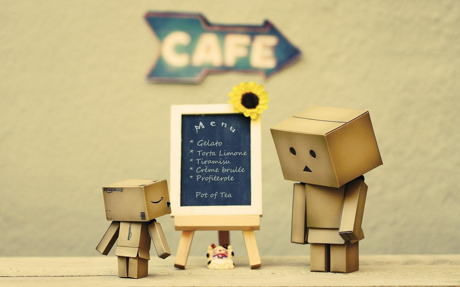 Cafes, Cardboard Robot, Danboard, Mood, Steam Wallpaper