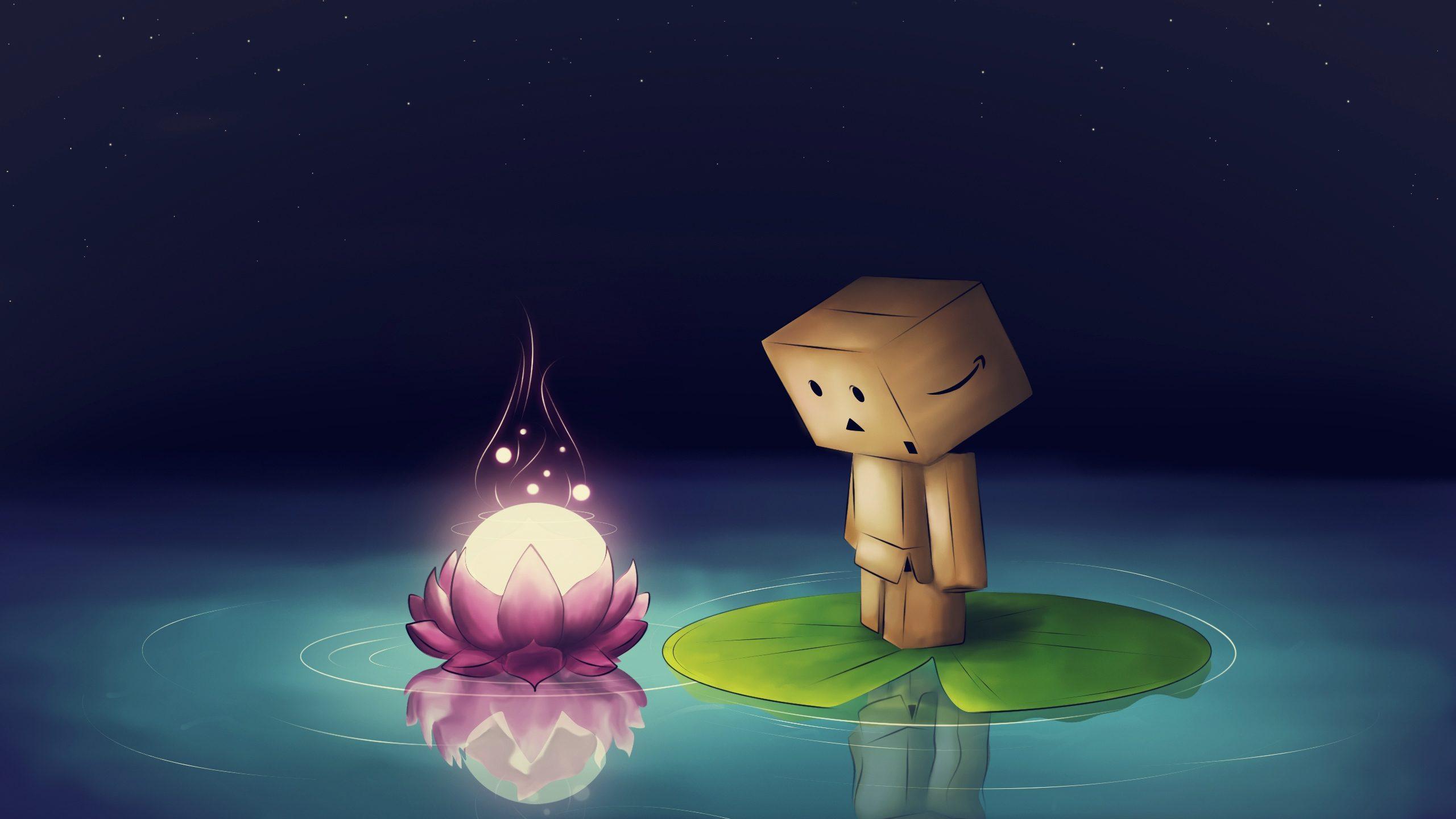 Danboard, Cardboard robot, Flower wallpaper