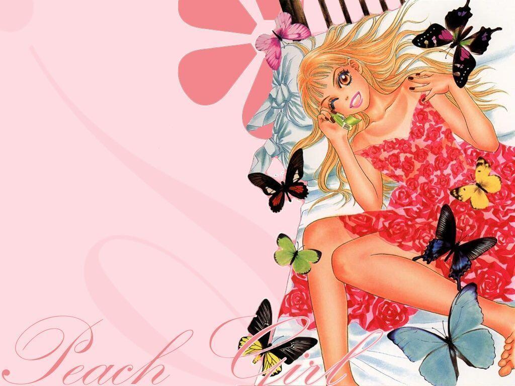 Peach Girl image Butterflies HD wallpaper and background photo