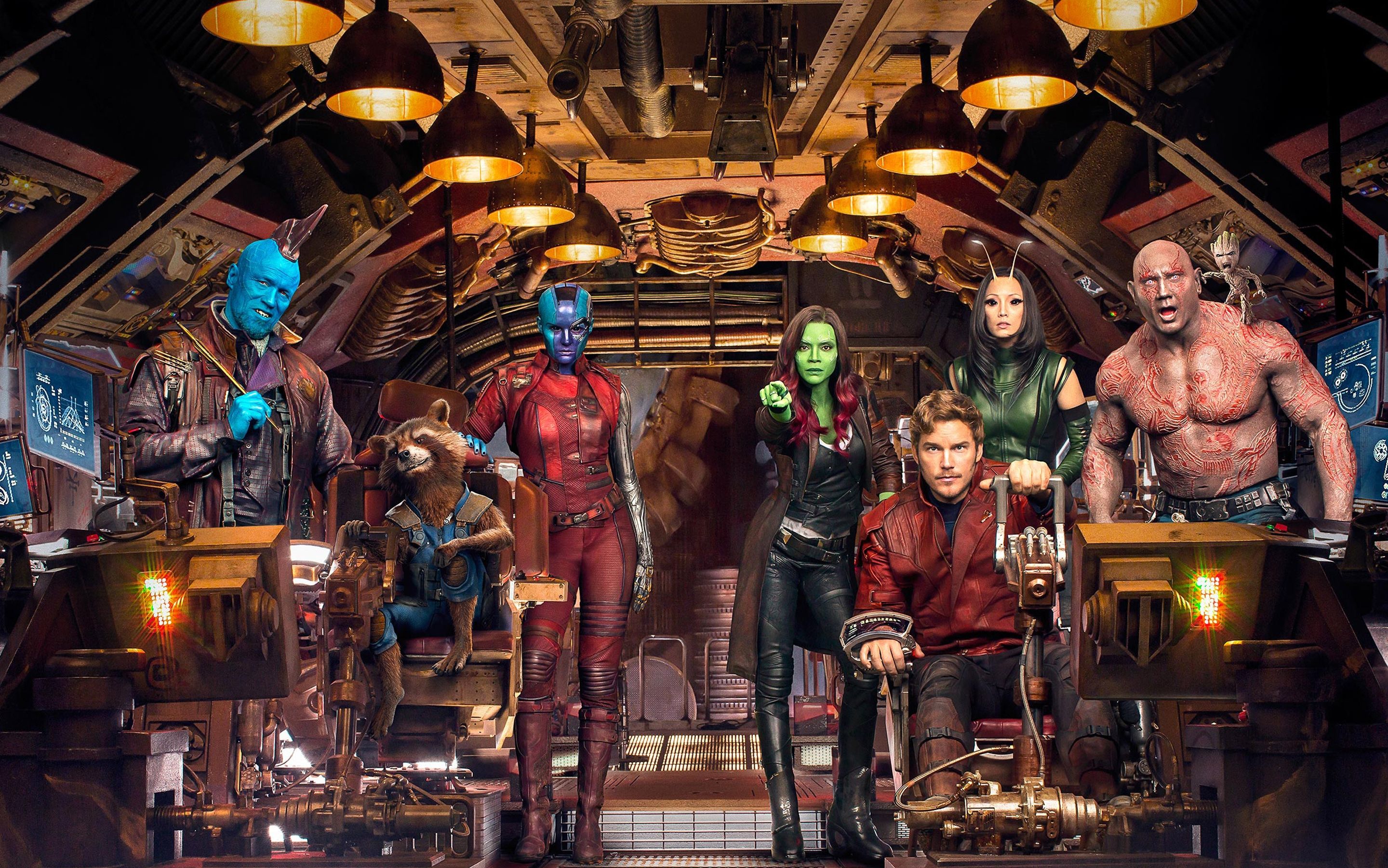 Wallpapers Guardians Of The Galaxy Vol. 2, Chris Pratt, Zoe Saldana