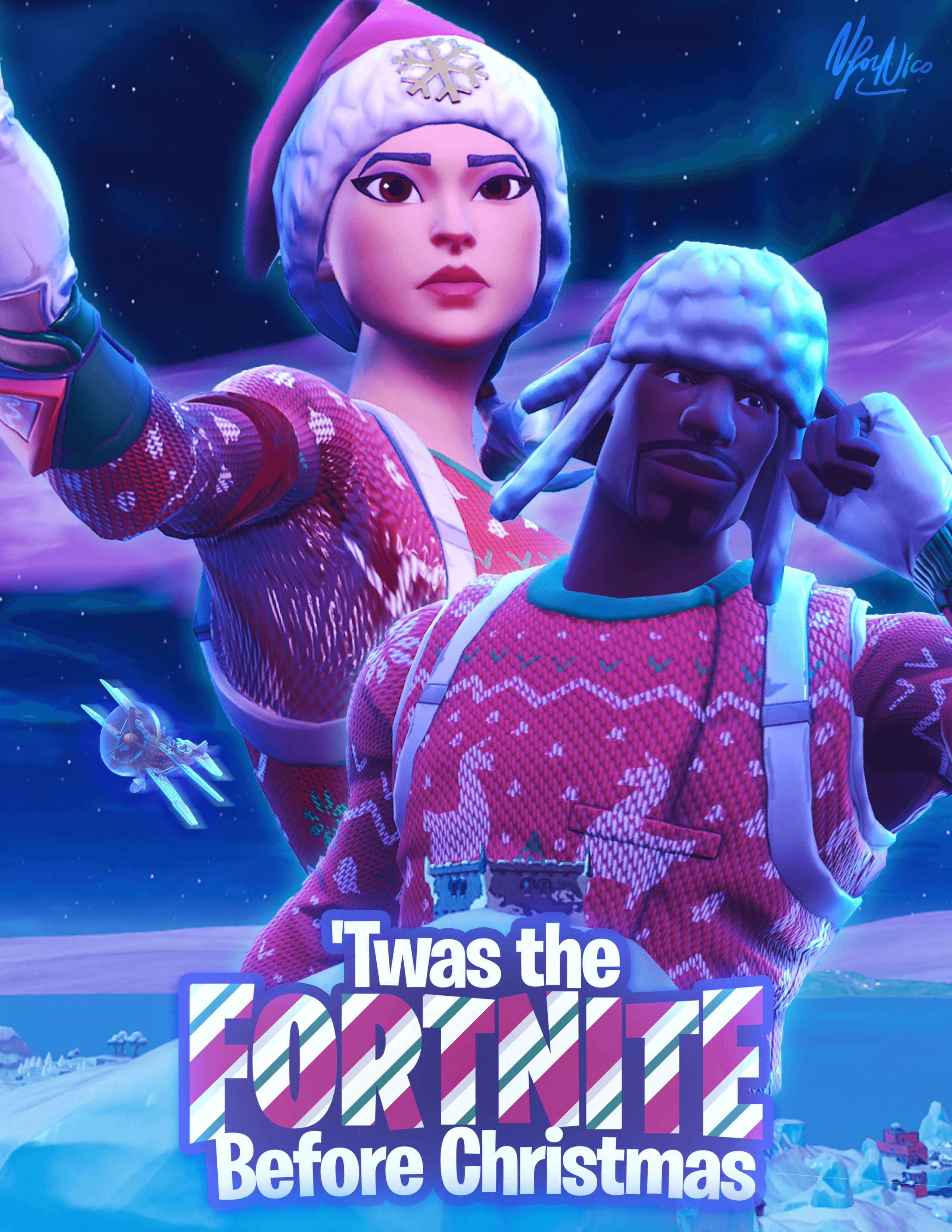 I made a Fortnite Christmas Poster!