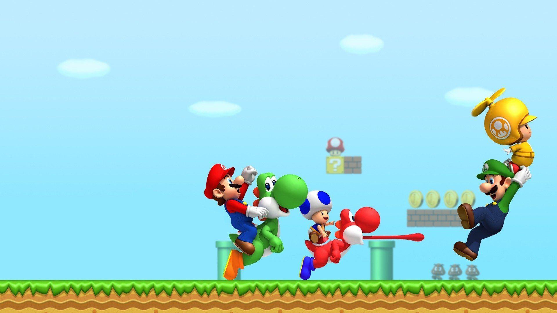 Mario, Yoshi, Toad and Luigi HD Wallpaper. Background Image