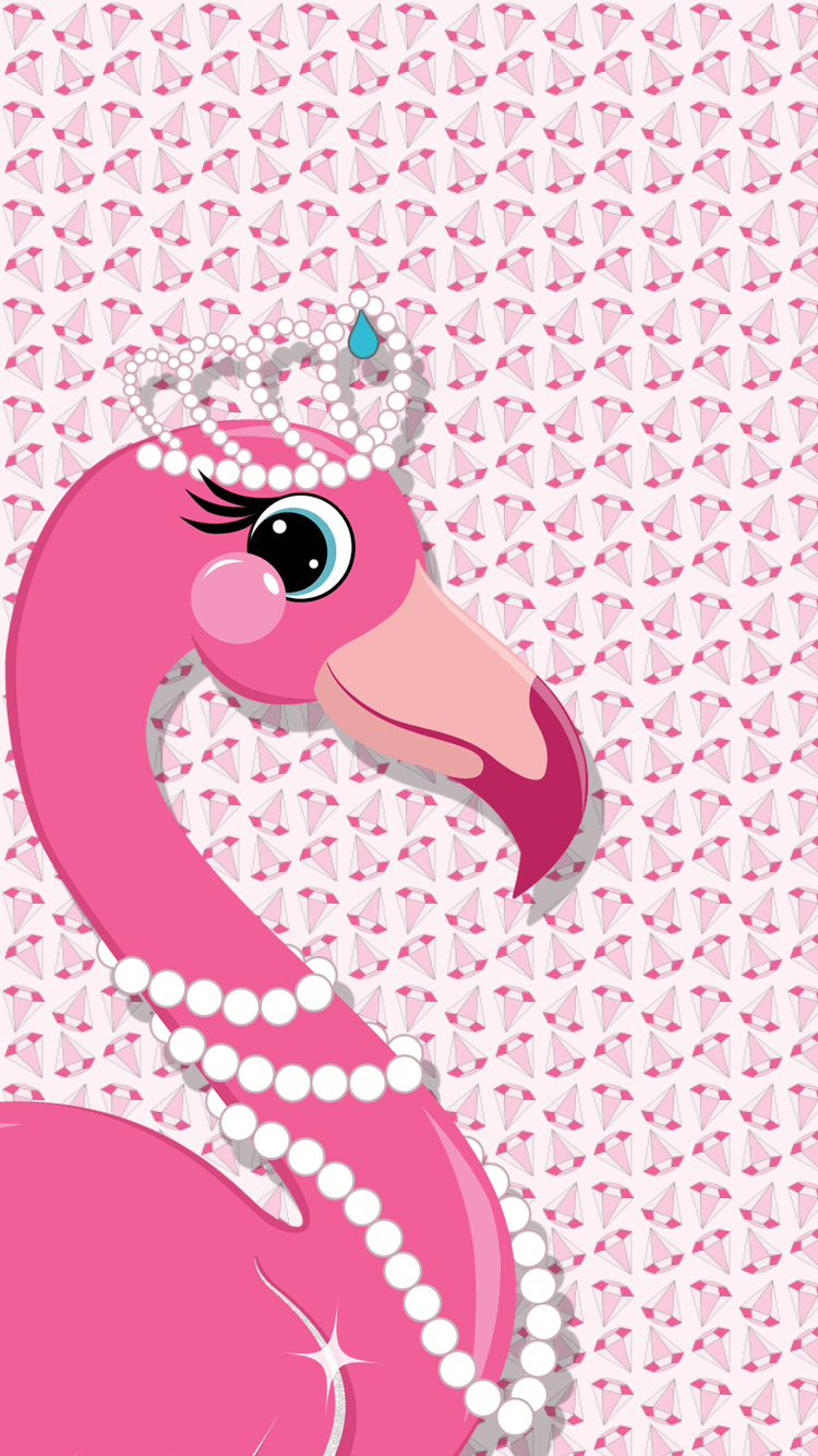 free iphone wallpaper pink flamingo diamond diva. Background. Pink
