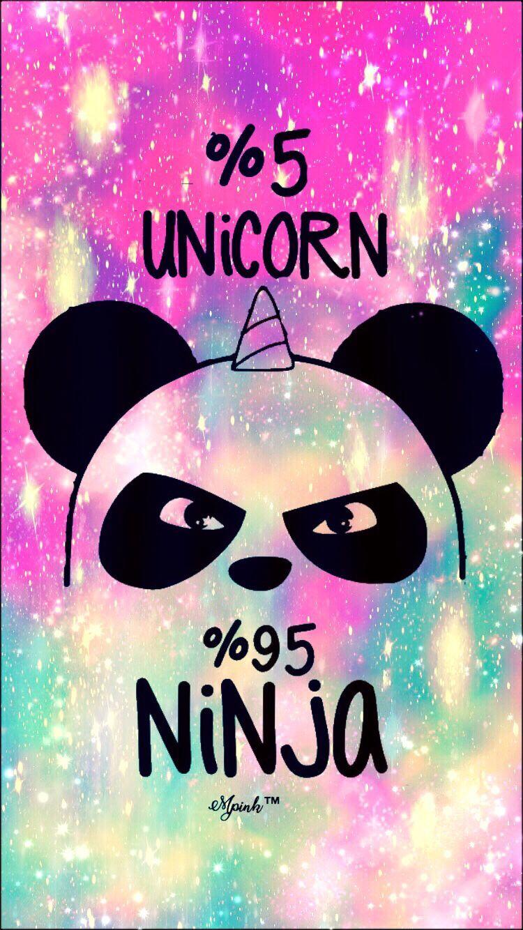 5% Unicorn 95% Ninja Galaxy IPhone Android Wallpaper I Created