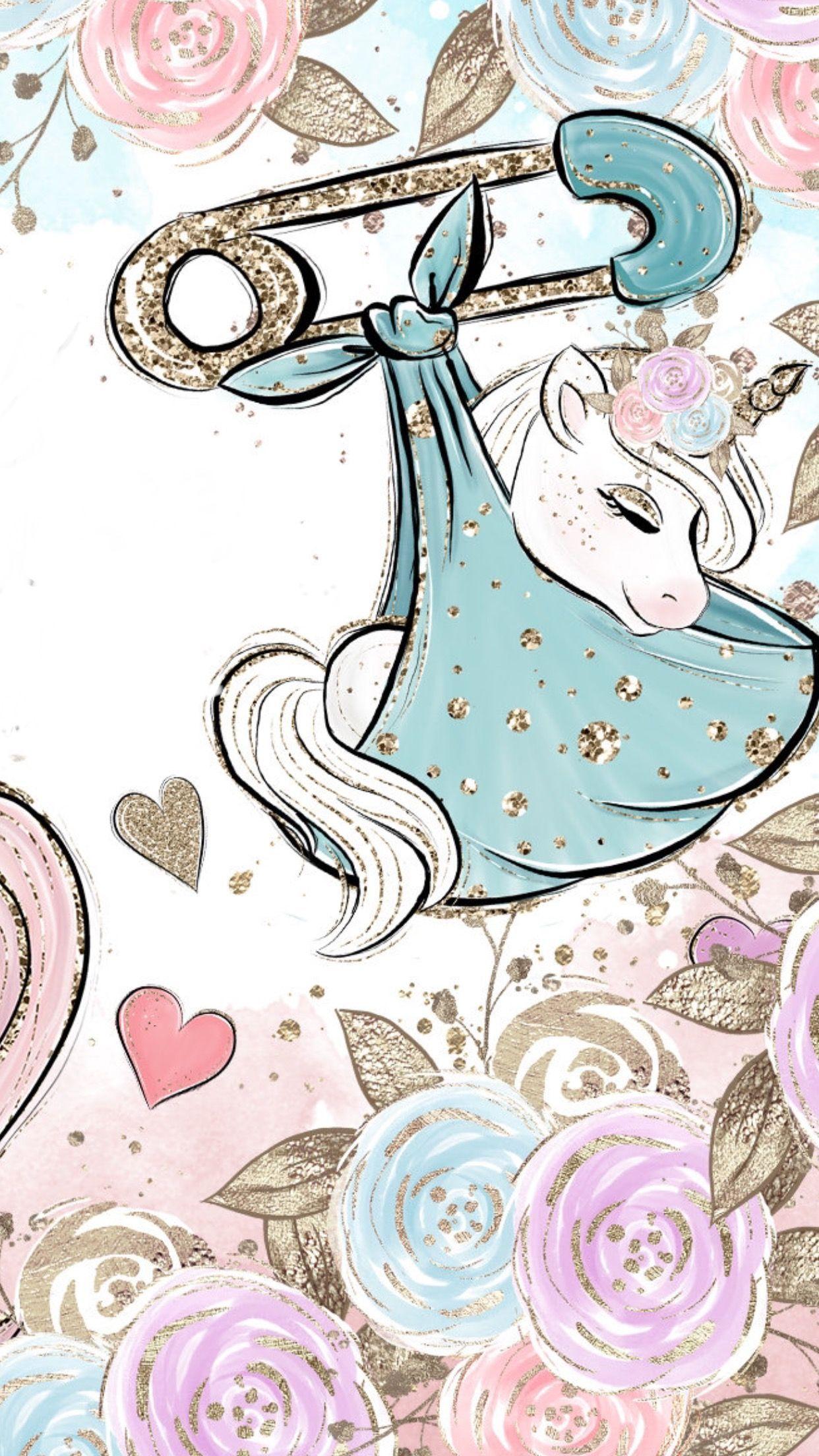 Aww, baby Unicorn being delivered :) #unicorns. Wallpaper. Unicorn