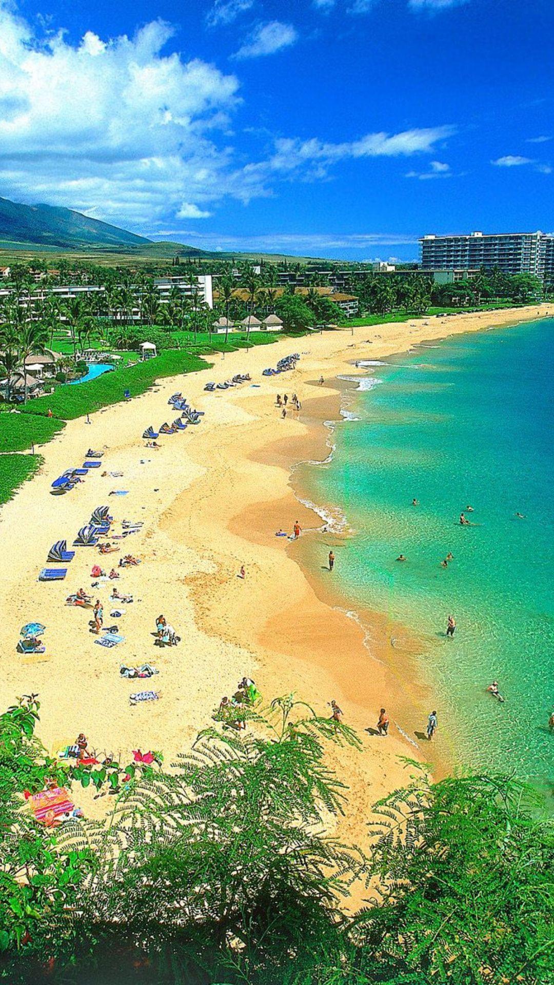 Background Kaanapali Beach Maui Hawaii For iPhone Plus Full HD Pics