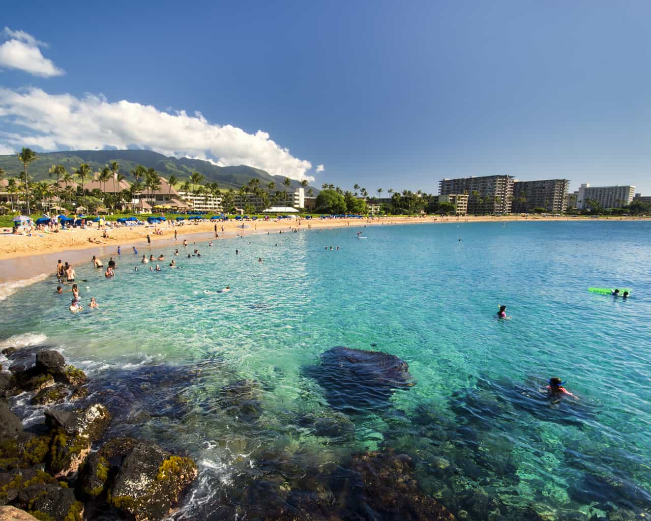 Kaanapali Beach from Black Rock, Maui, Hawaii. Elite Vacation Rentals