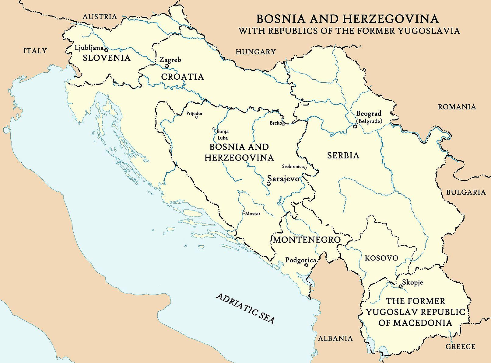 Yugoslavia Map maine vacations