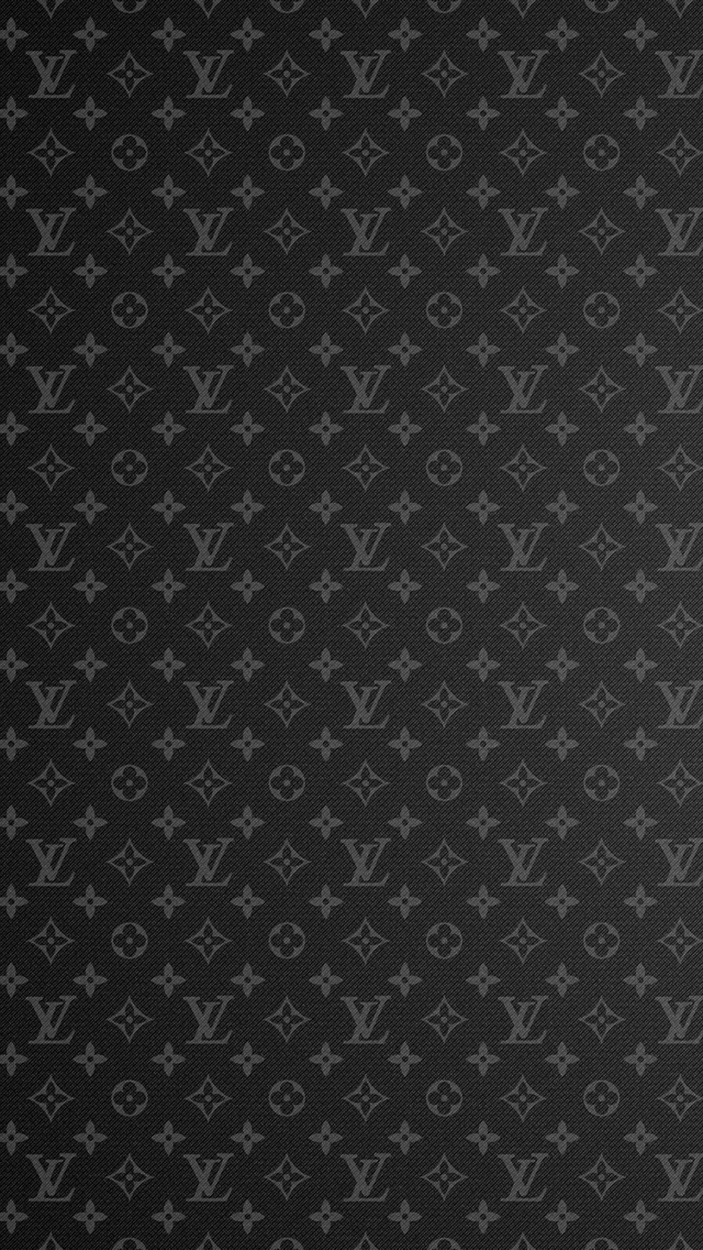 Louis Vuitton Black White Logo Pattern Iphone Xs Wallpaper