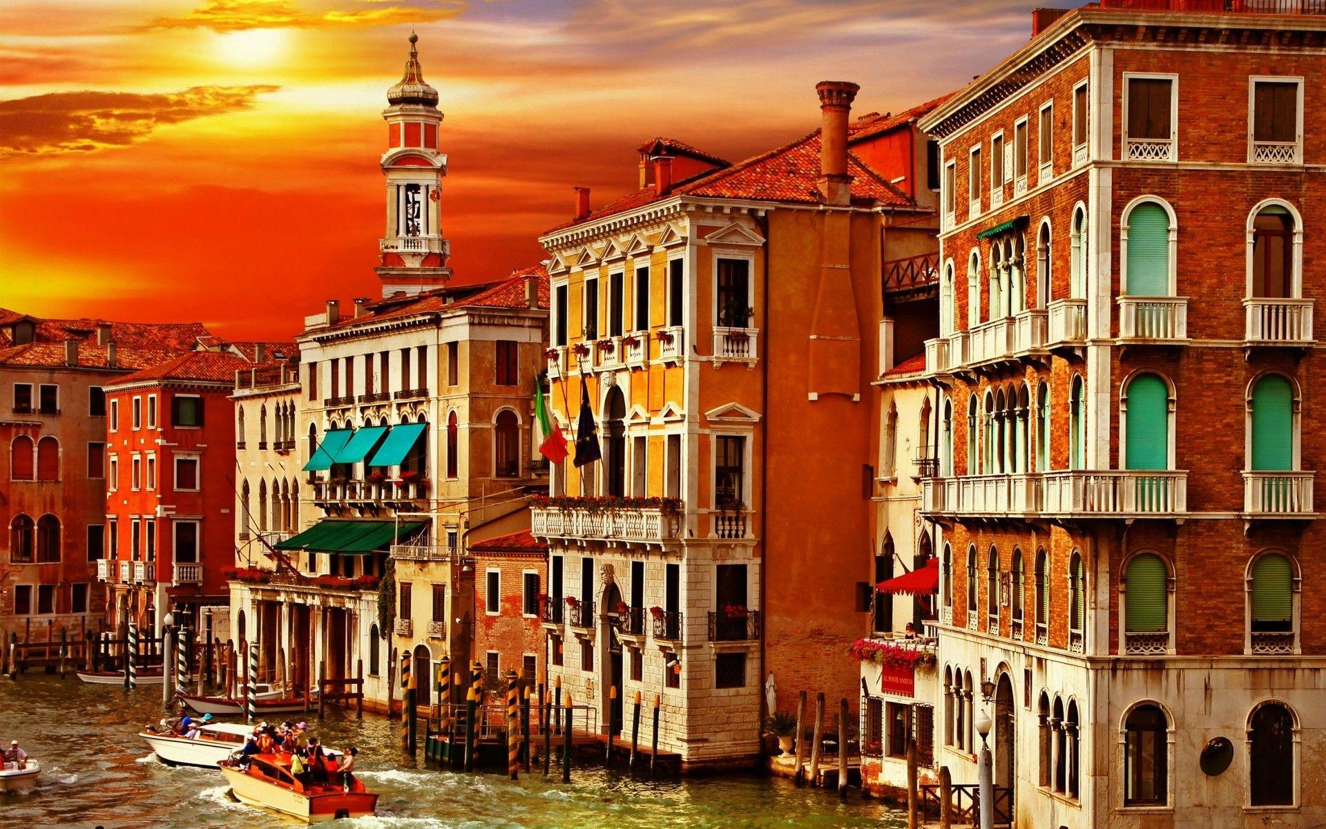 venezia canal grande italy wallpaper and background