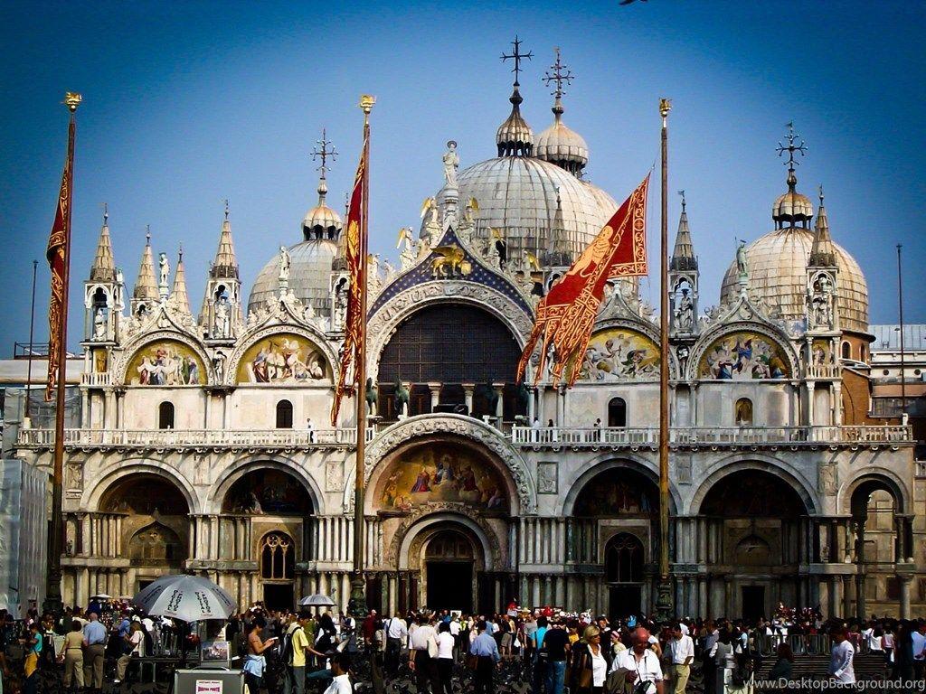Basilica Di San Marco Venezia Italy Square Religious Wallpaper