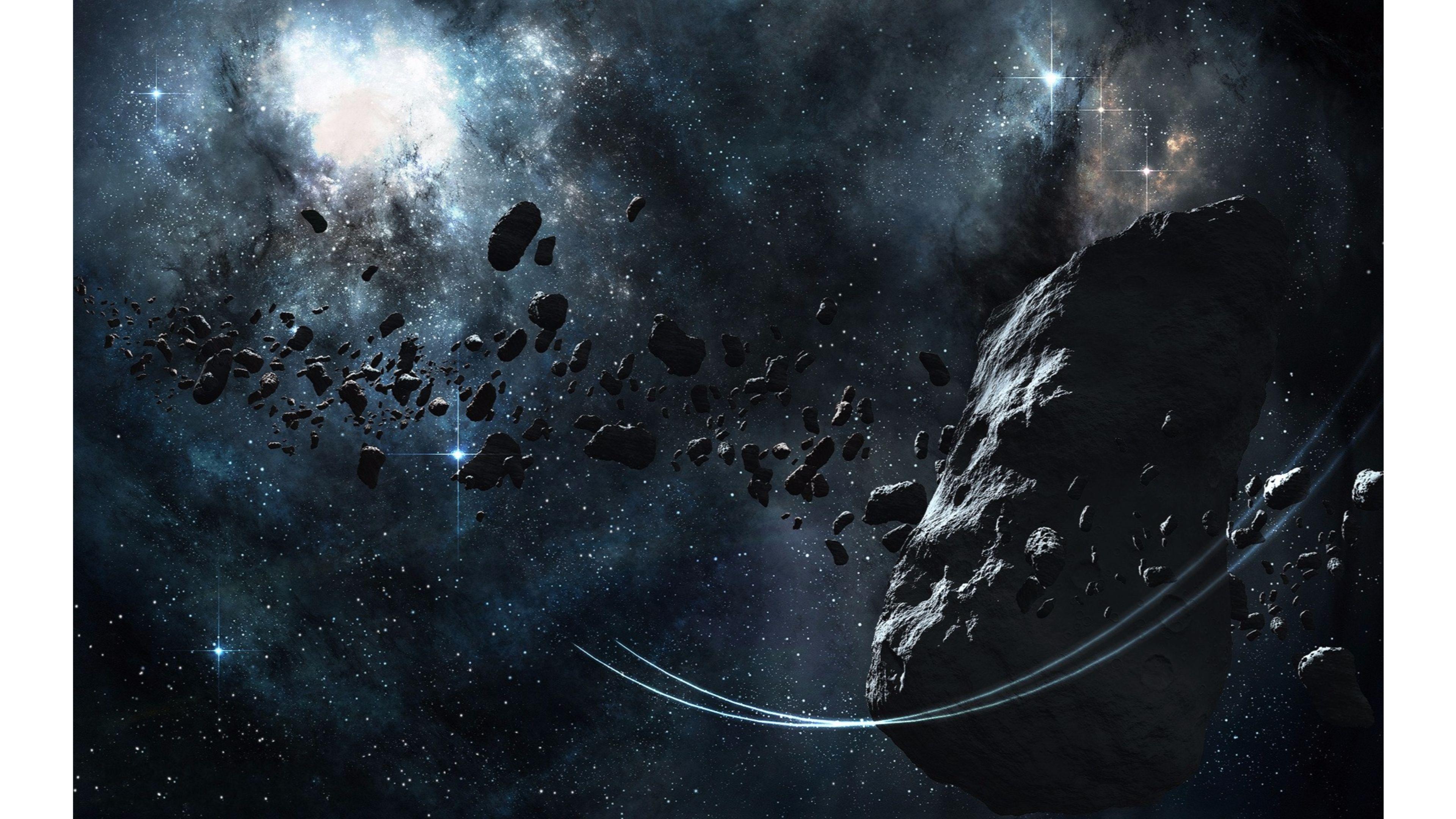Falling Meteor and Asteroid 4K Wallpaper. Free 4K Wallpaper