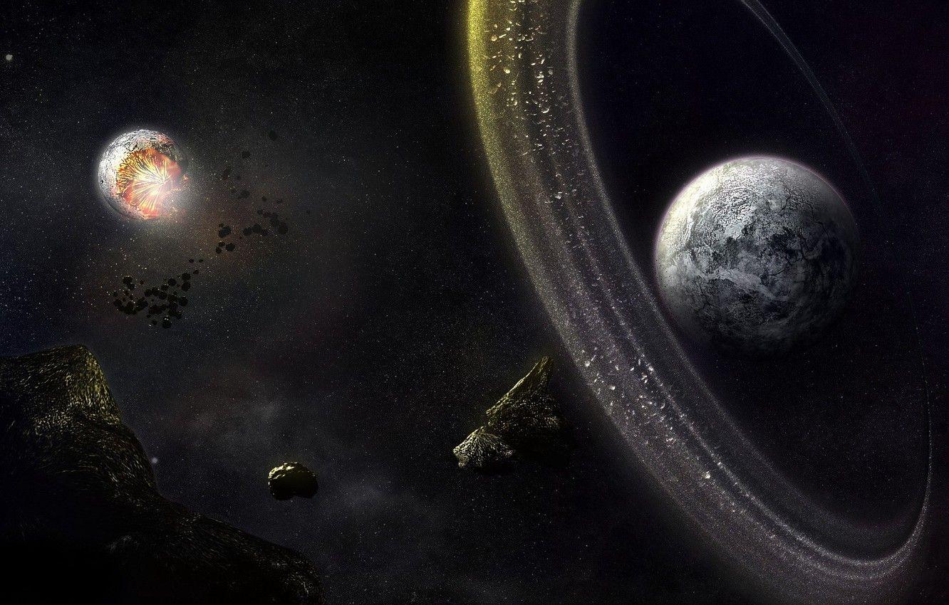 Wallpaper planet, asteroids, belt image for desktop, section космос