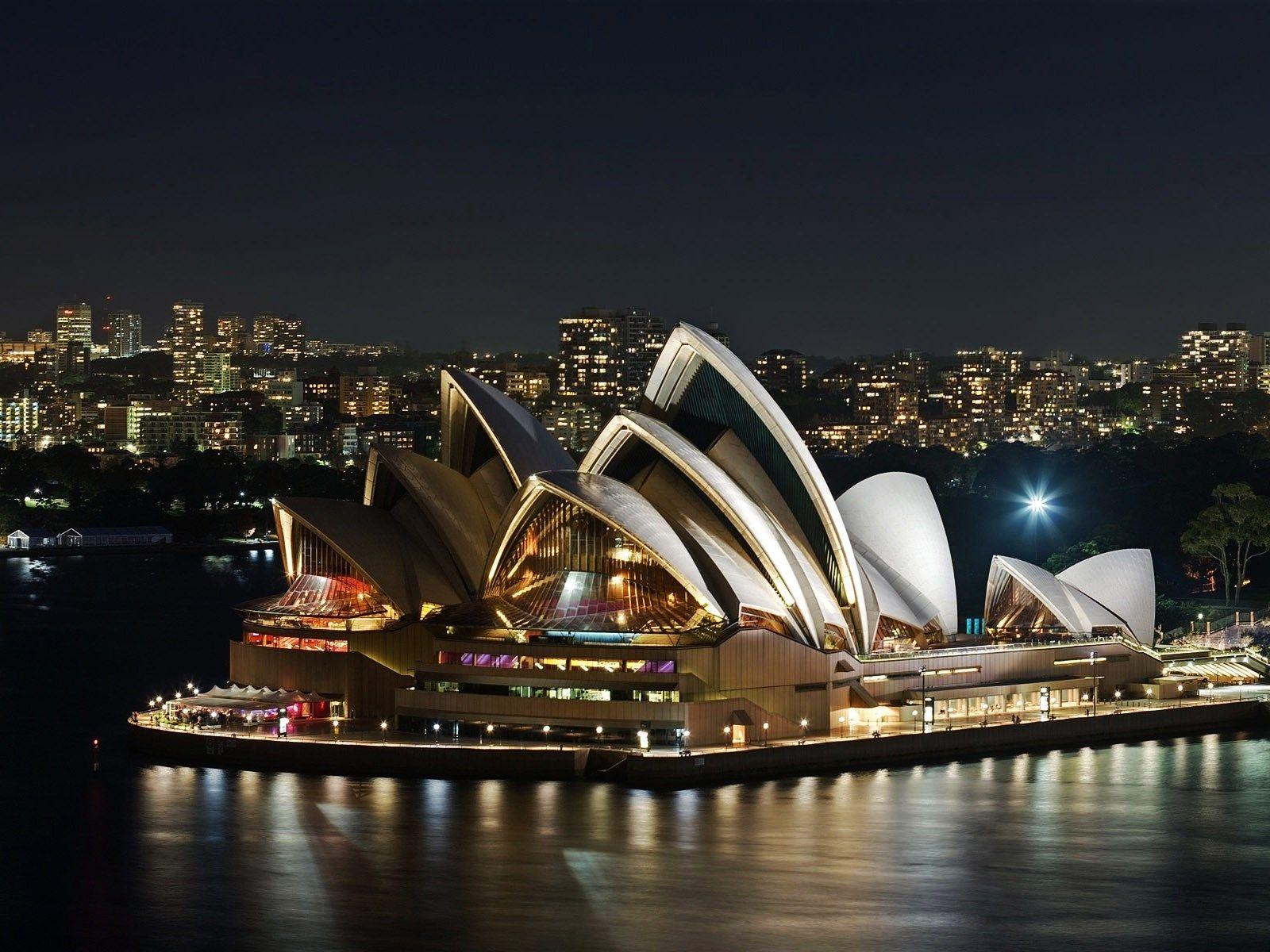 Sydney Opera House Night Wallpaper [1600x1200]