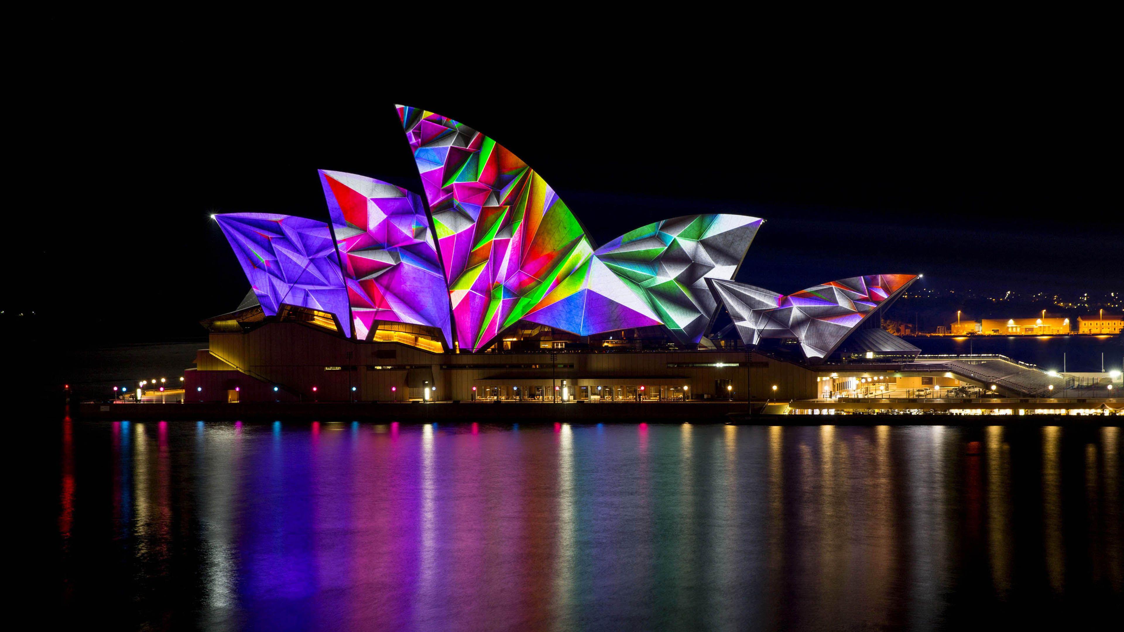 Sydney Opera House Light Show HD [3840 X 2160]