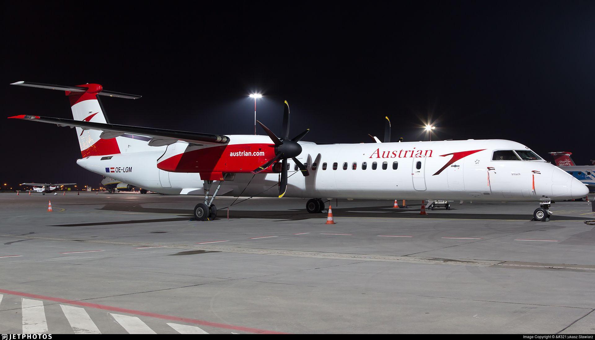 OE LGM. Bombardier Dash 8 Q402. Austrian Airlines. Łukasz