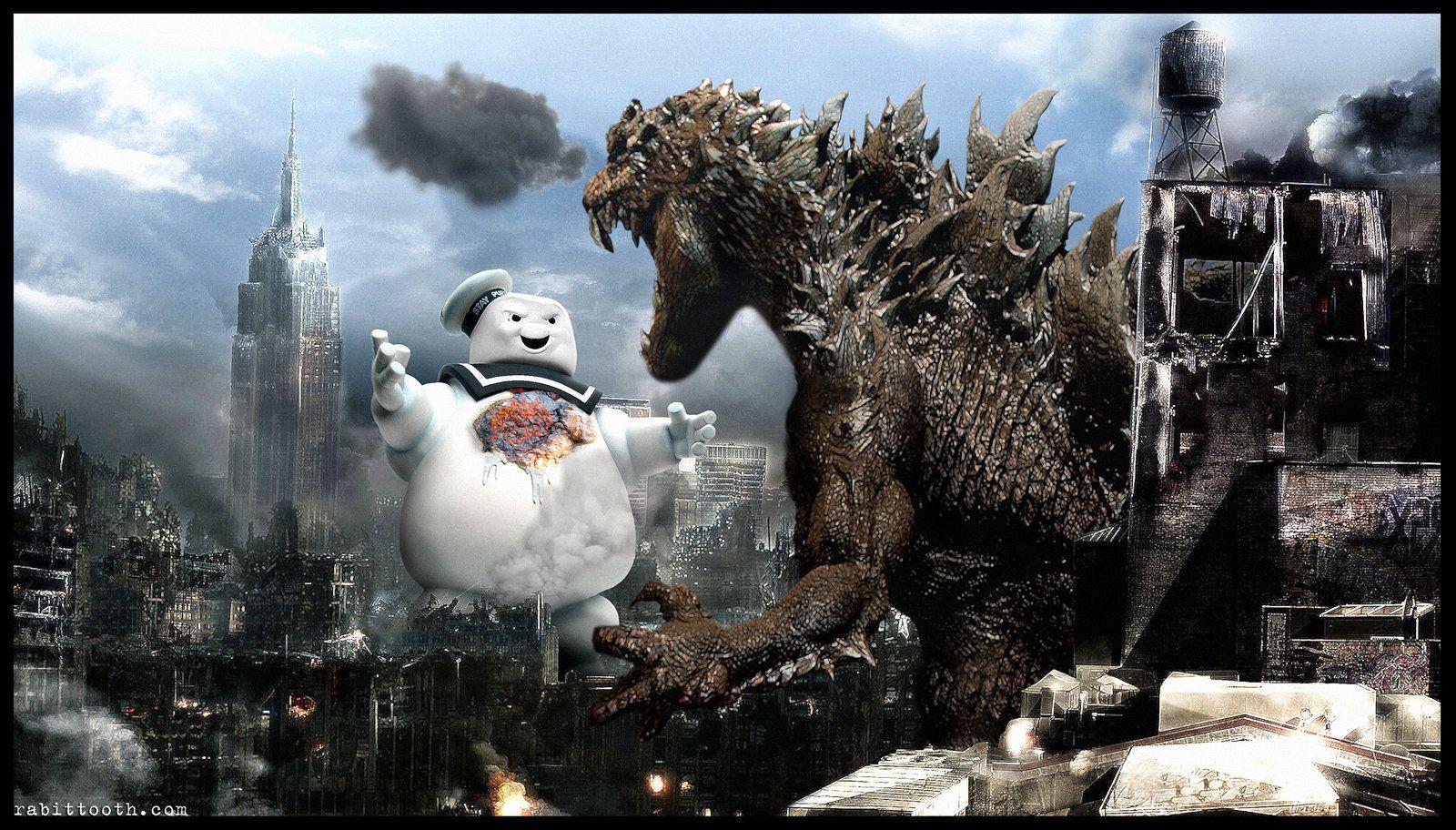 Godzilla Vs. The Stay Puft Marshmallow Man. Ghostbusters. Know