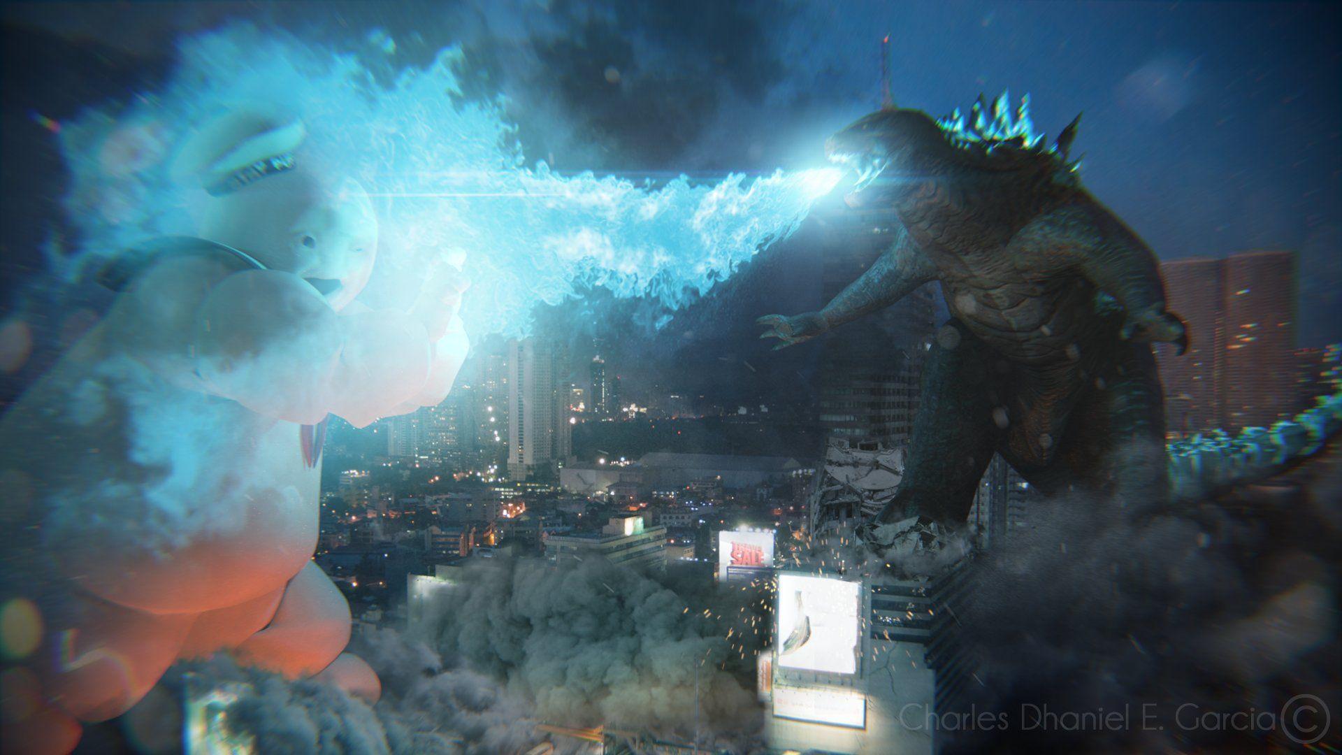 Godzilla vs Stay Puft Marshmallow Man, Charles Dhaniel