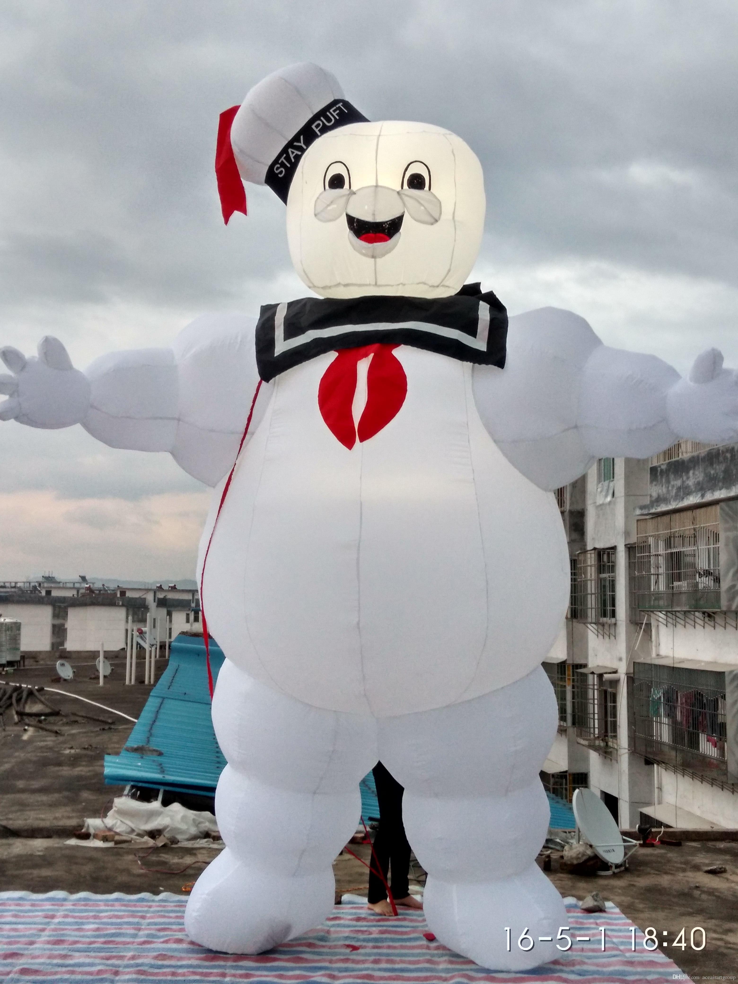 Free Air Blower White Huge Stay Puft Inflatable Cartoon