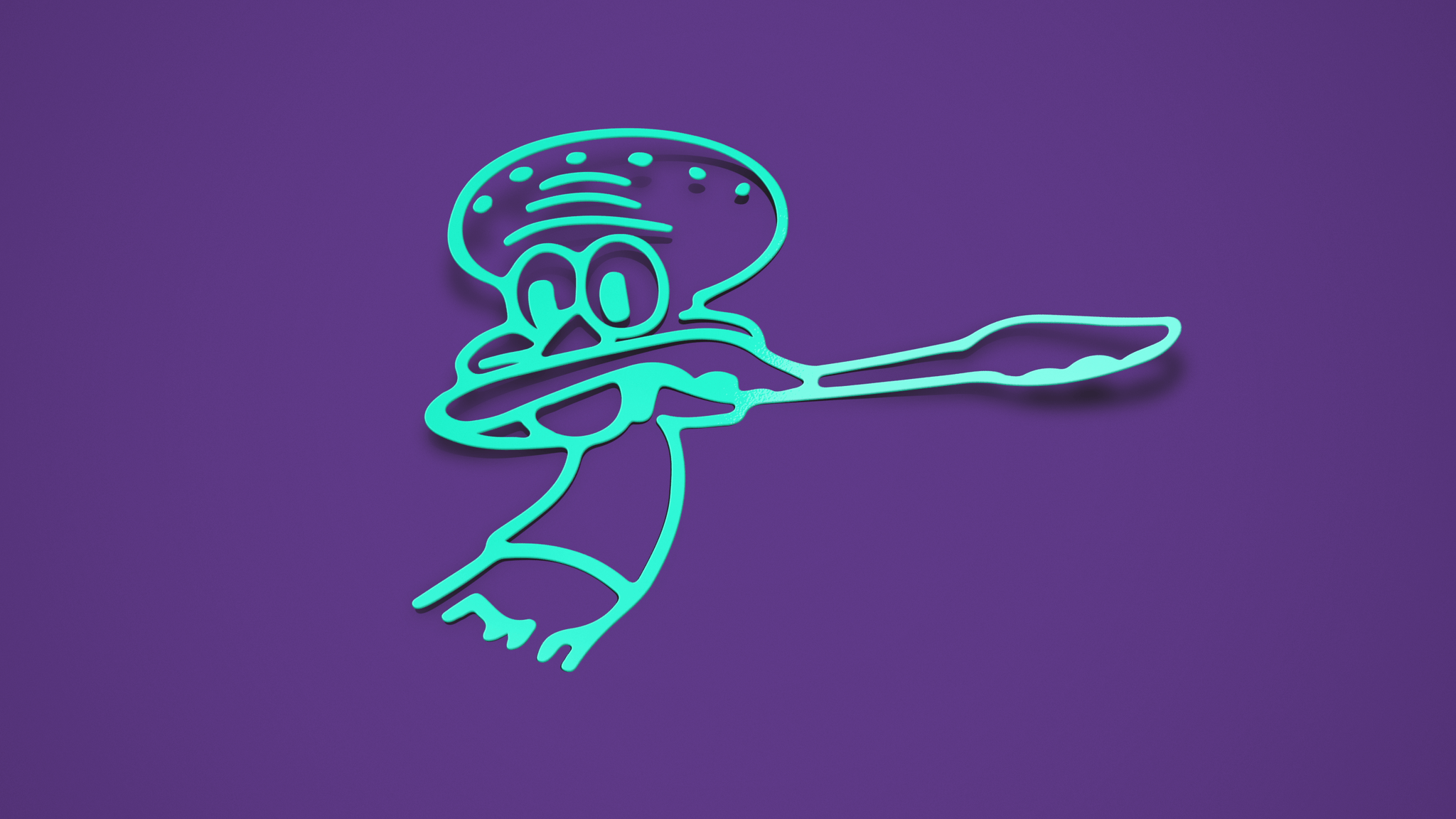 Dabbing Squidward Vinyl Sticker