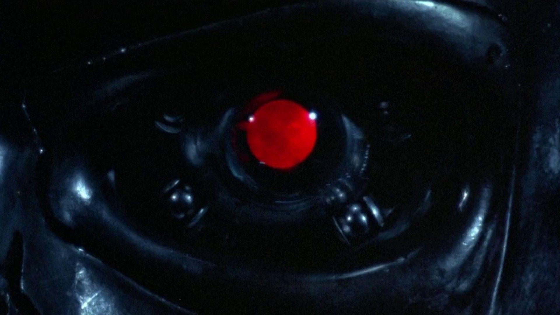 Red eye of the terminator wallpaper and image