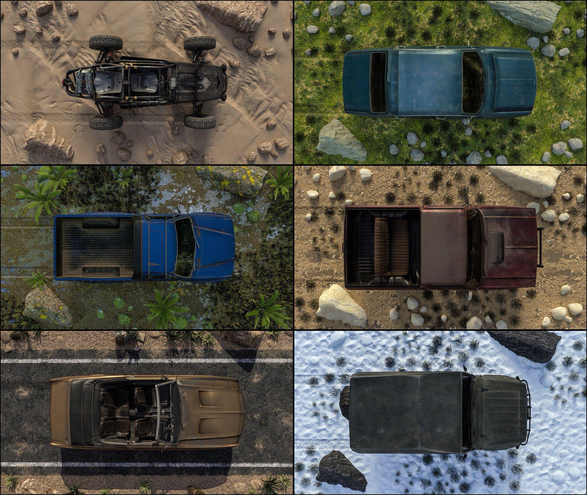Vehicles of PUBG 3D Rendered Wallpaper