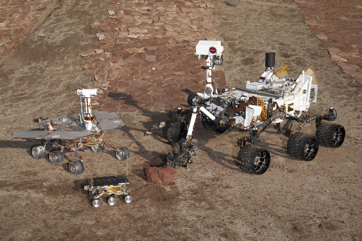 Space Image. Three Generations in Mars Yard, High Viewpoint