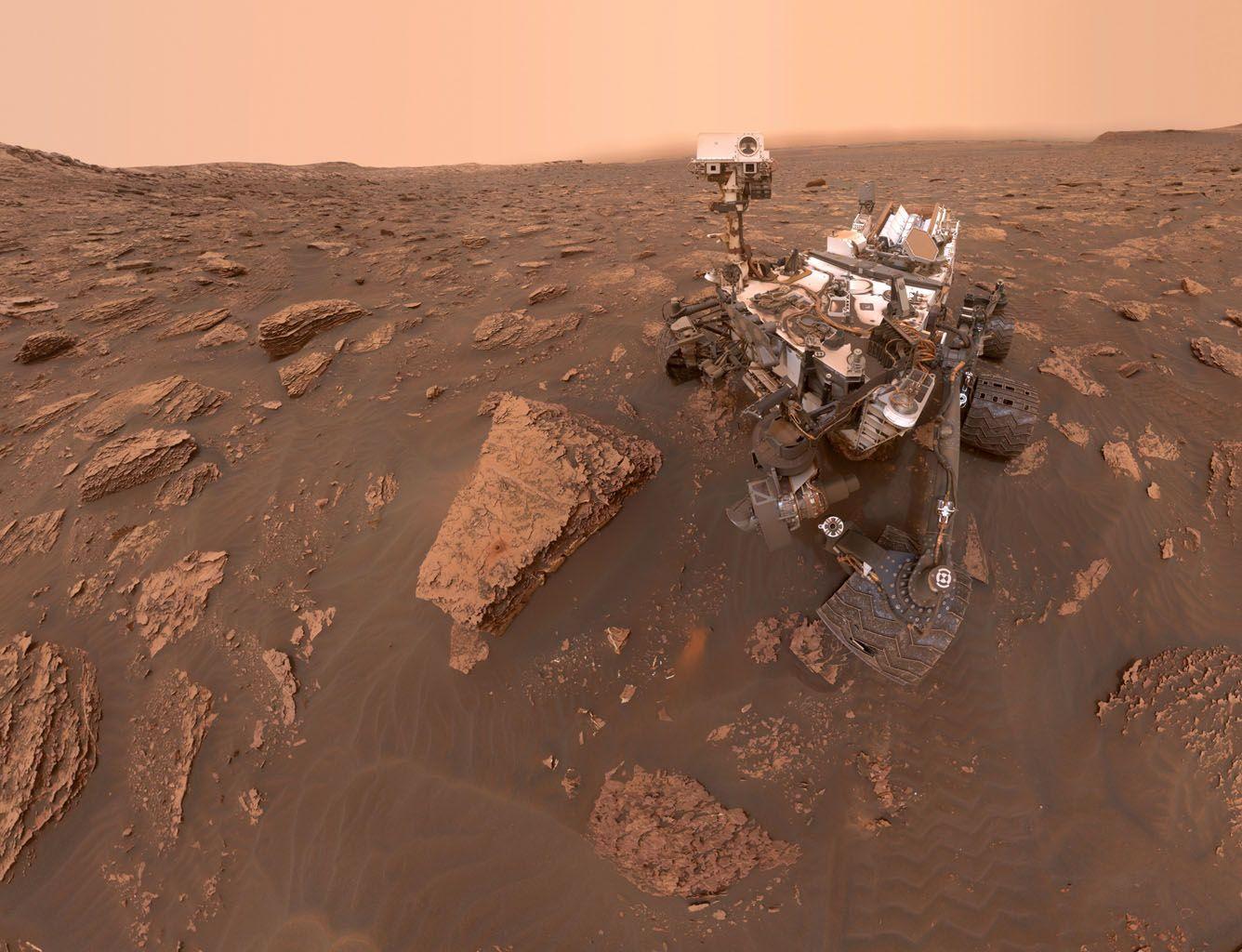 Space Image. Curiosity's Dusty Selfie