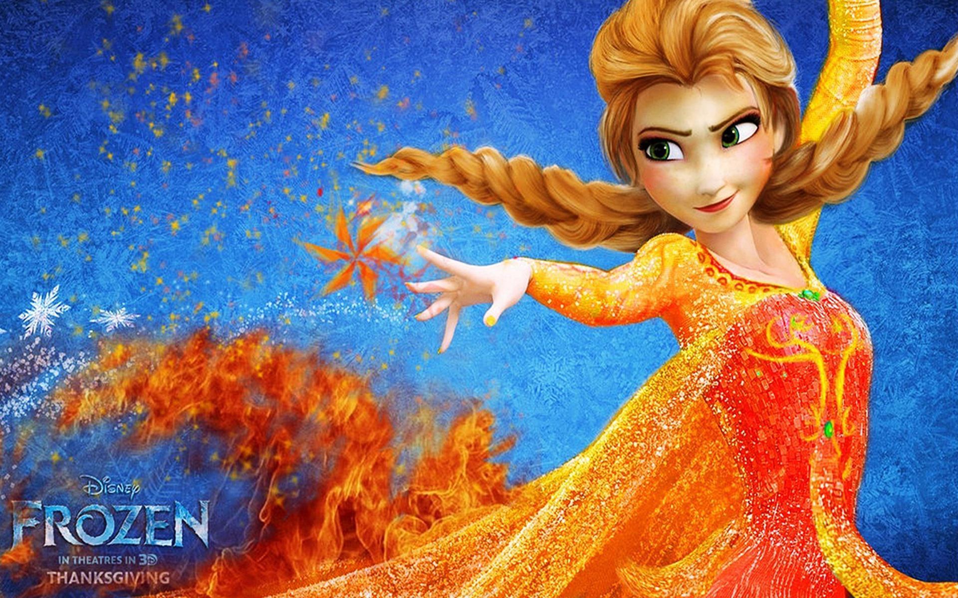Frozen movie, on fire HD Wallpaper
