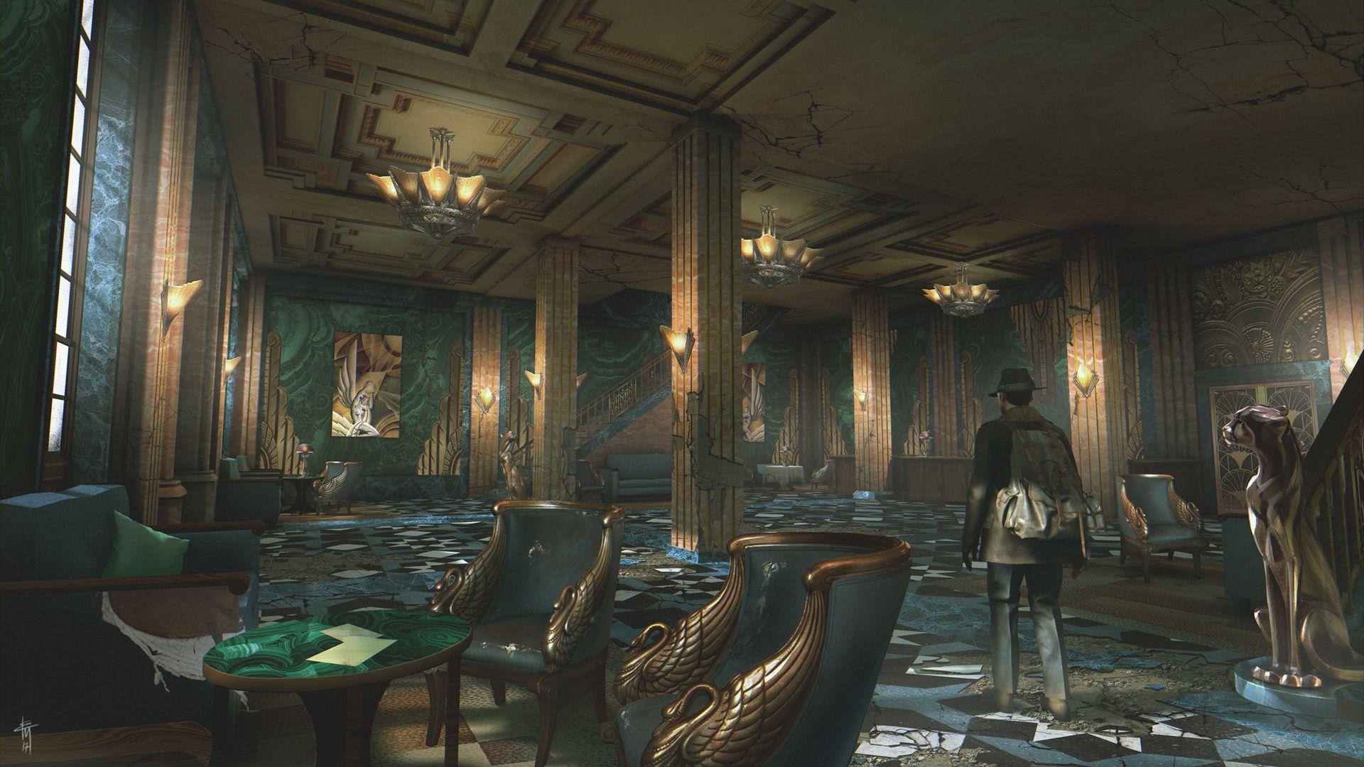 Hotel. Wallpaper from The Sinking City