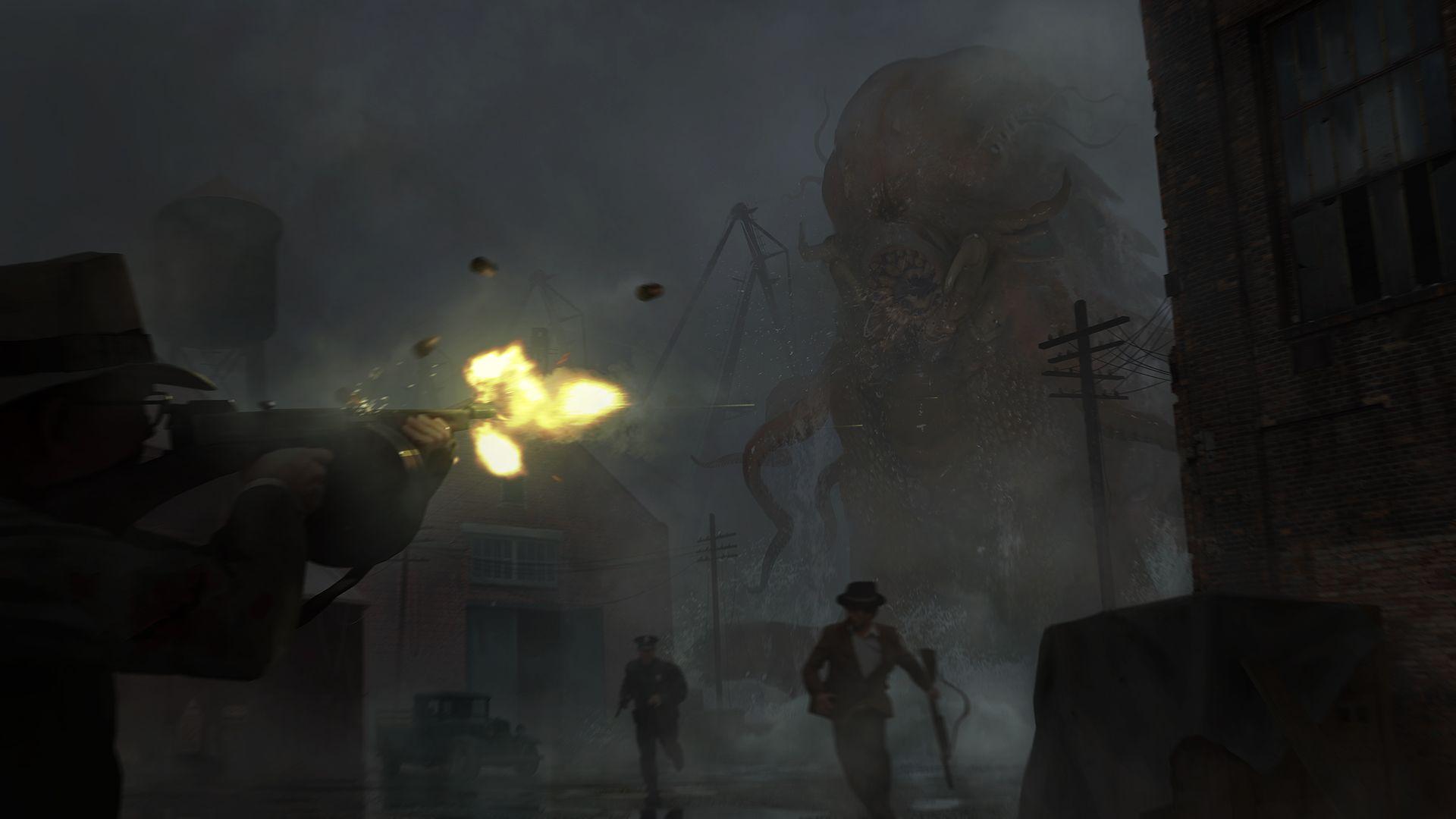 Old God emerges. Wallpaper from The Sinking City