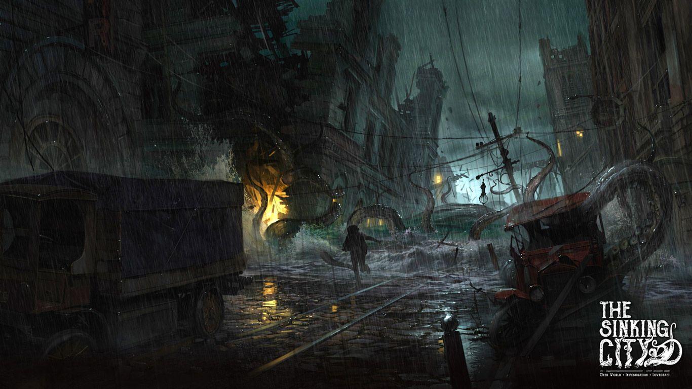 Free The Sinking City Wallpaper in 1366x768