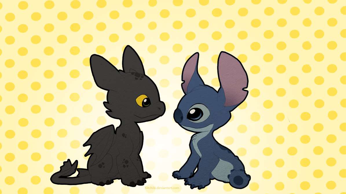 Toothless and Stitch Wallpaper