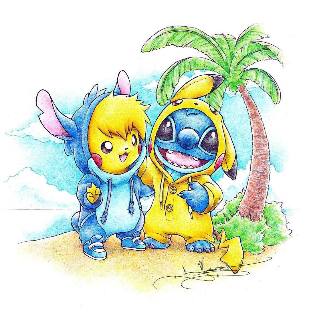 Pikachu and Stitch. itsbirdy. Drawings, Stitch, pikachu, Stitch