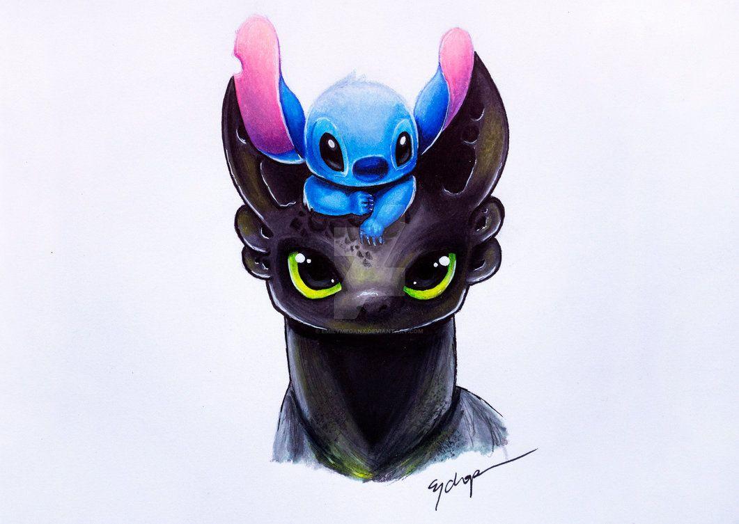 Stitch Pikachu Toothless Wallpaper