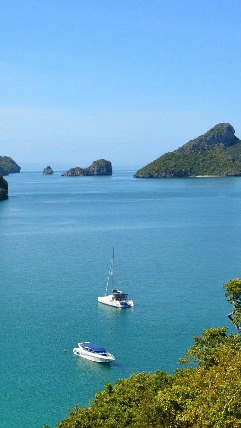 Download wallpaper 800x1420 koh samui, thailand, sea, sky iphone se