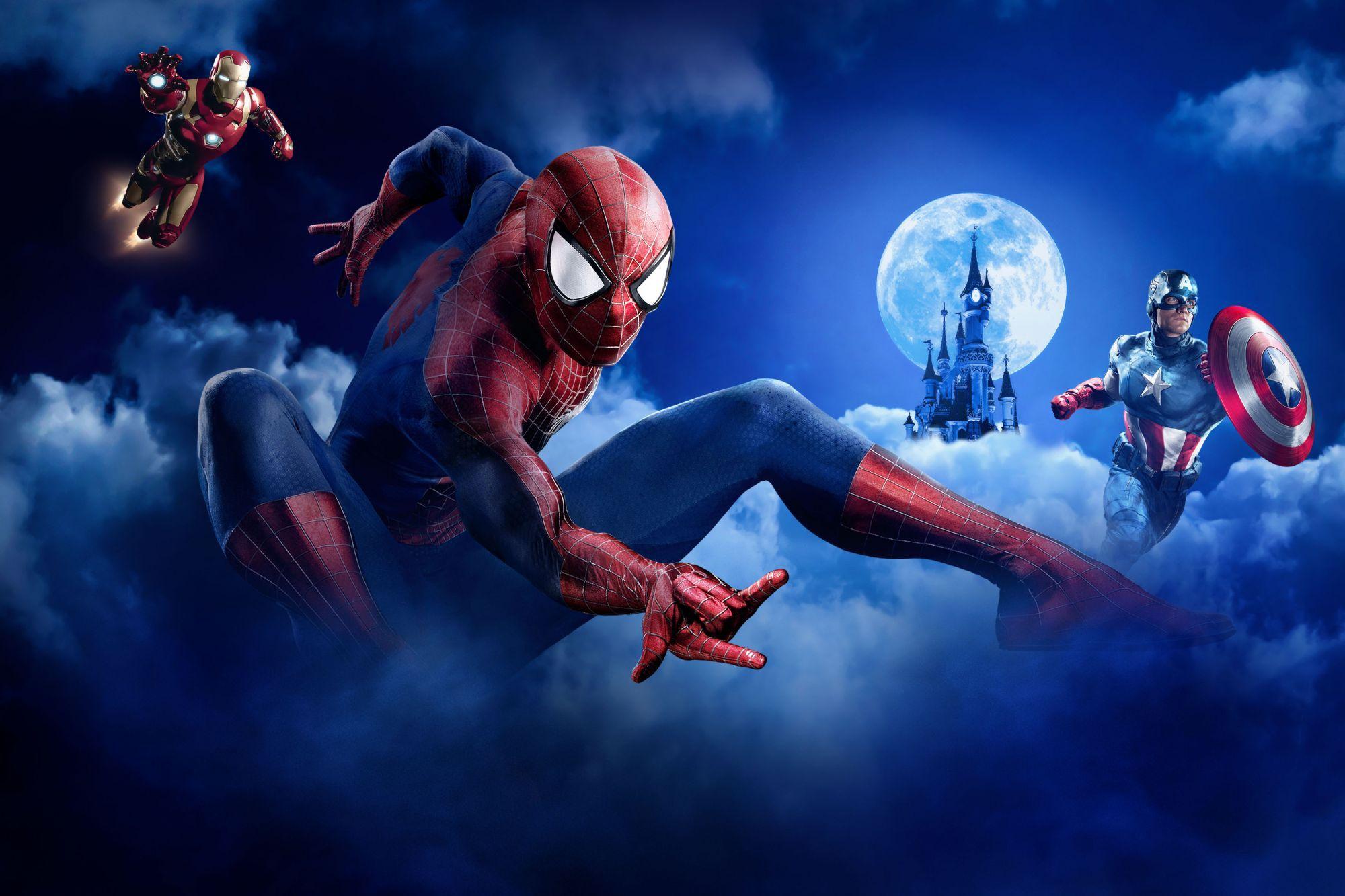 Spiderman Iron Man Captain America 2560x1080 Resolution HD