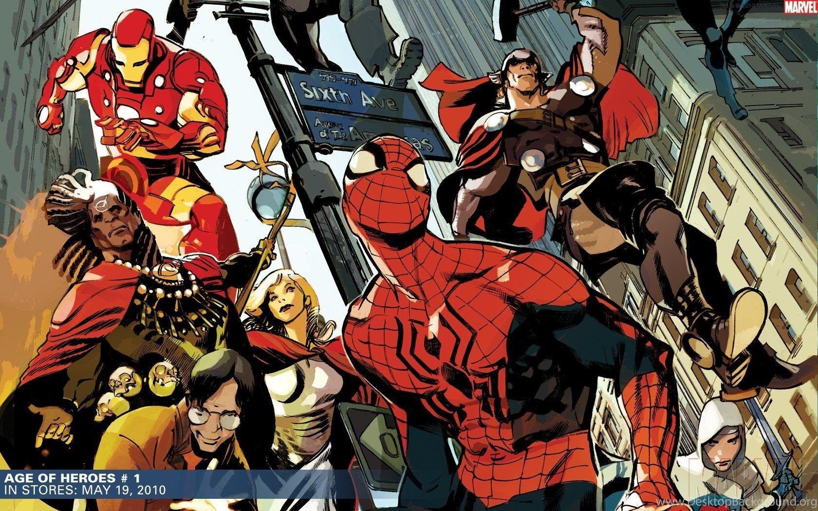 Iron Man Thor Spider Man Marvel Comics Wallpaper Desktop Background