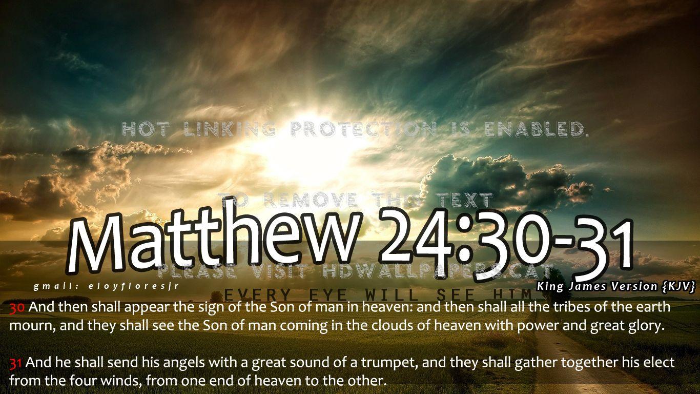 Matthew 24:30 31 Bible Verse Wallpaper