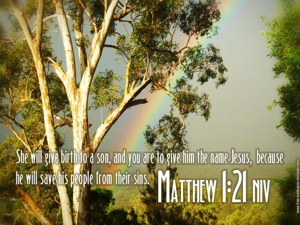 Matthew 1:21 Our Savior Wallpaper