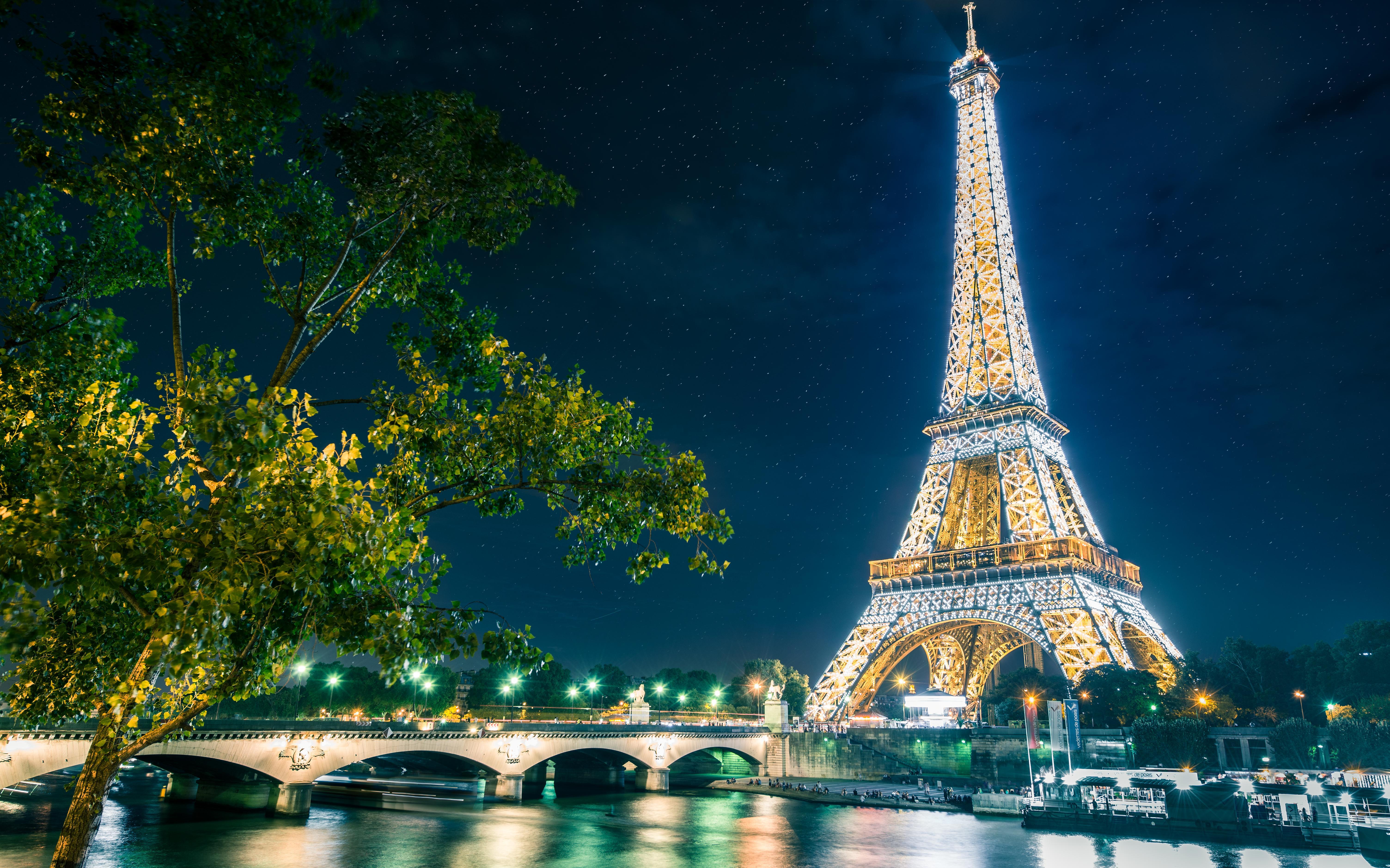 Wallpaper Eiffel Tower, Paris, HD, 5K, World