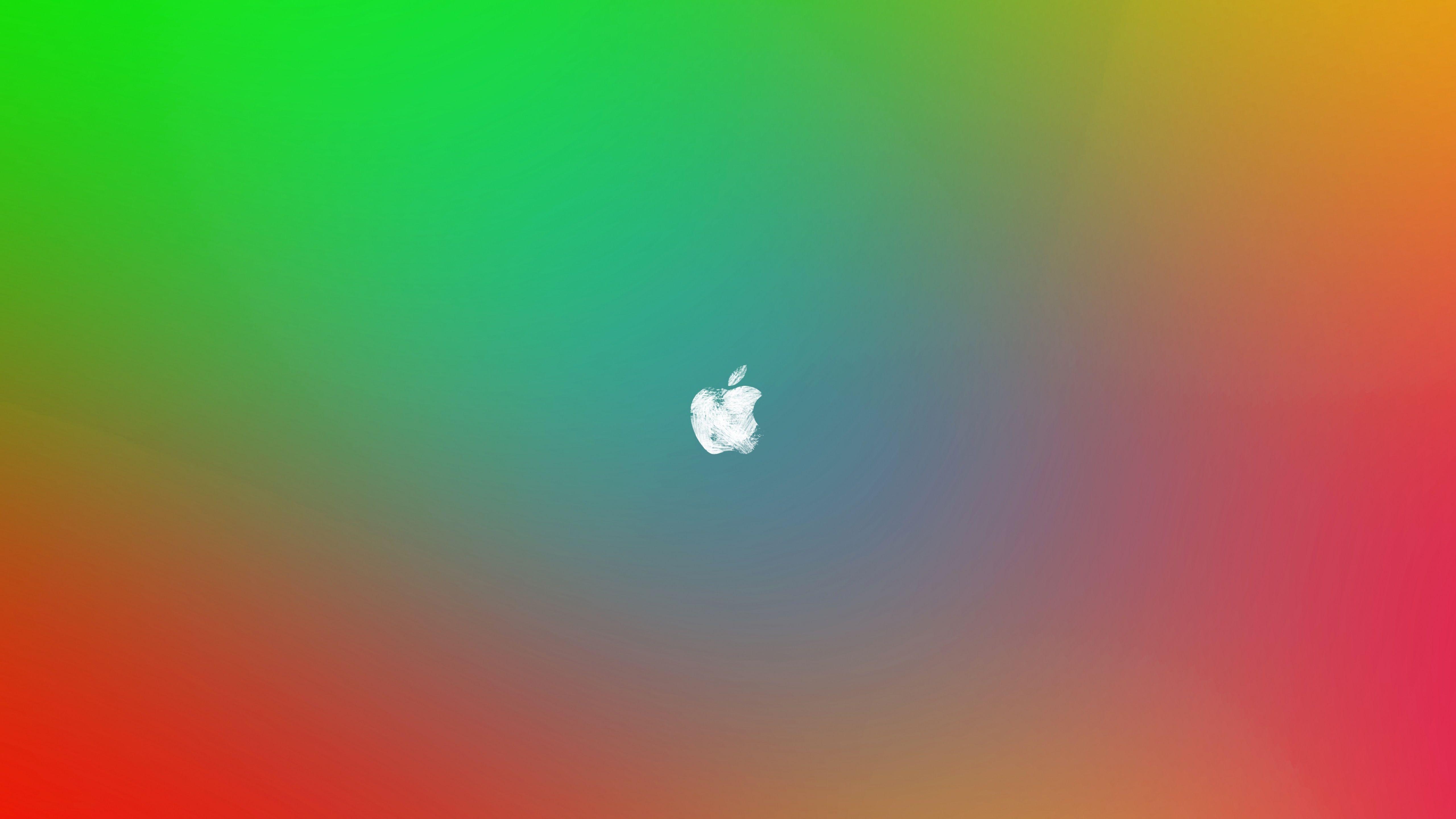 Wallpaper Apple logo, Colorful, HD, 5K, Minimal