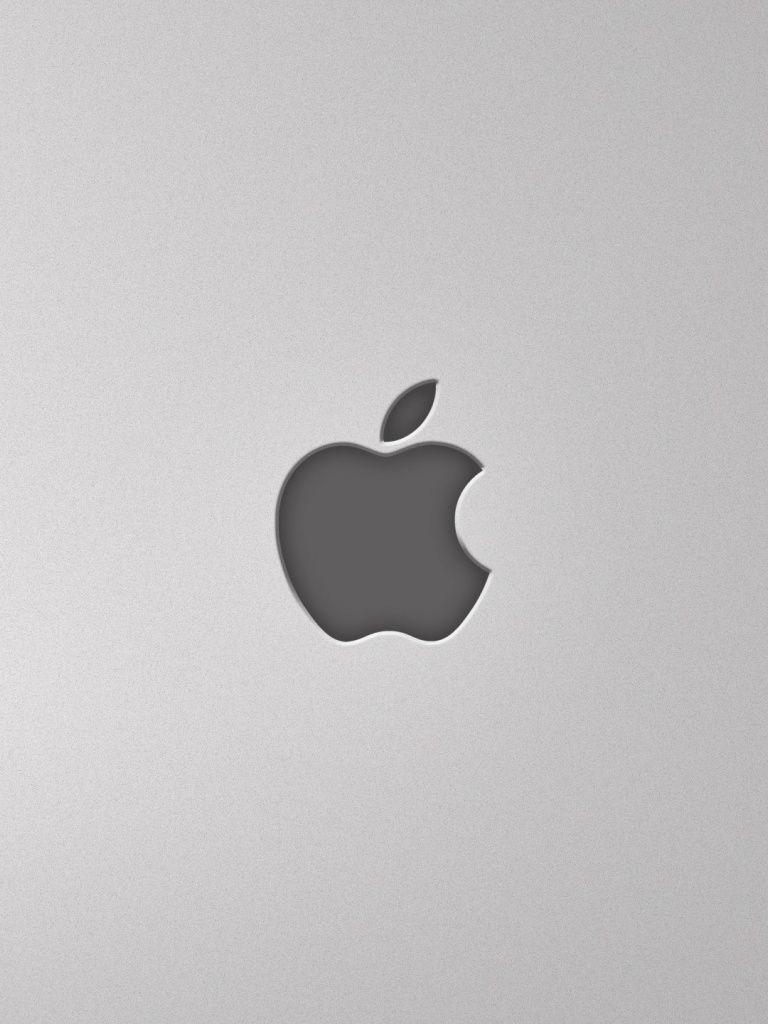 Grey Apple Logo iPad wallpaper