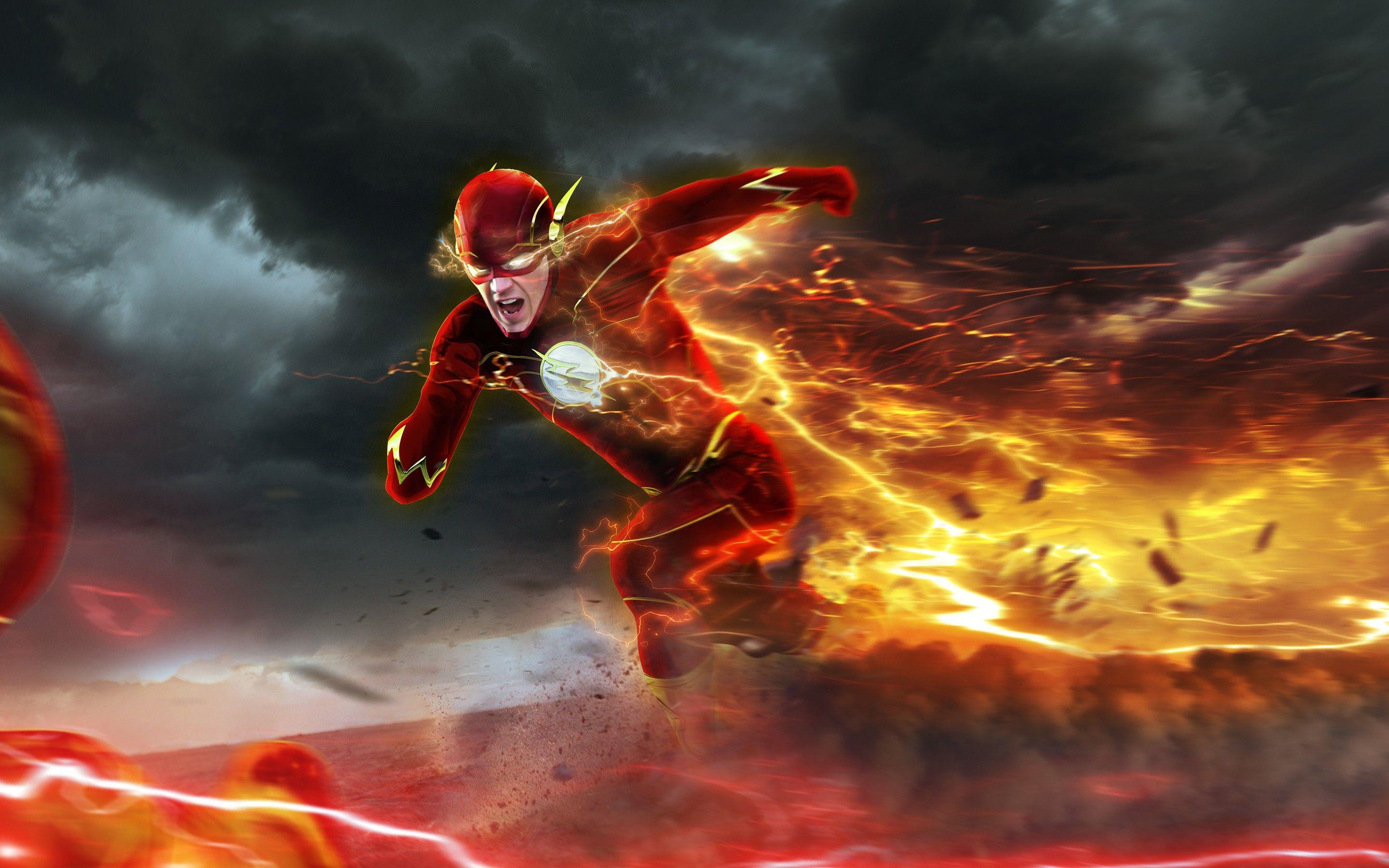 Barry Allen In Flash Macbook Pro Retina HD 4k Wallpaper