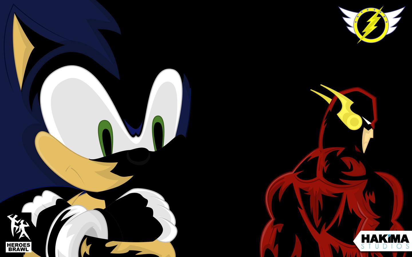 Sonic Vs The Flash Wallpaper 1440 x 900 Version 2 « Hakima Studios